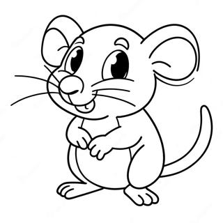 Niedliches Cartoon Ratten Ausmalbild 103583-41577