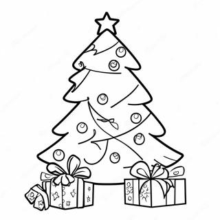 Festlicher Weihnachtsbaum Ausmalbild 103633 41620