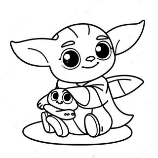 Abenteuerlicher Stitch Und Baby Yoda Ausmalbild 103789-41743