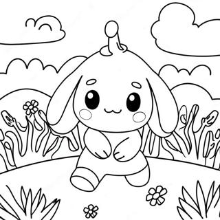 Verspielte Cinnamoroll Im Blumenfeld Ausmalbild 103867 41801