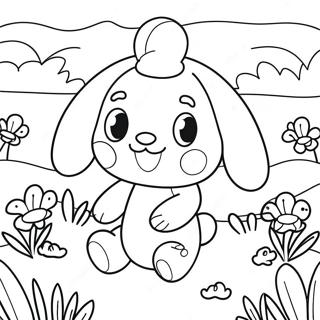 Verspielte Cinnamoroll Im Blumenfeld Ausmalbild 103867 41802