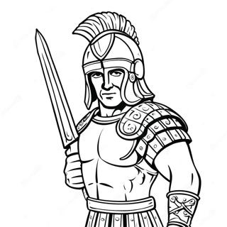 Glorreicher Romischer Gladiator Ausmalbild 103945-41862