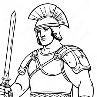 Fiercer Romischer Soldat Ausmalbild 103946-41867