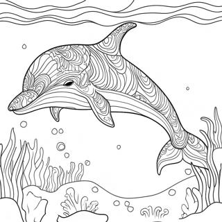 Sanftes Ausmalbild Des Blauwals Unter Wasser 103972-41888