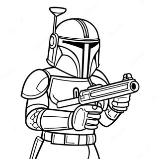 Boba Fett Mit Blaster Ausmalbild 103999-41912