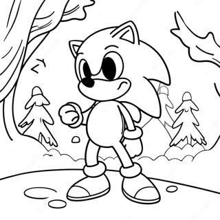 Sonic Im Winterwunderland Ausmalbild 104049-41952