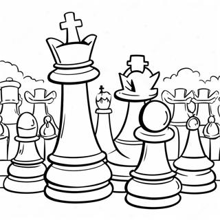 Riesige Schachfiguren Im Park Ausmalbild 104332 42169