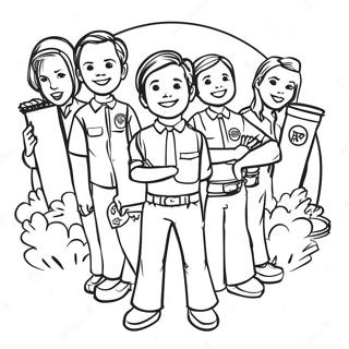 Ffa Mitglieder In Aktion Ausmalbild 104586-42362