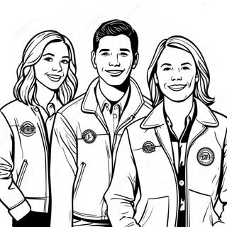 Ffa Schuler In Blauen Jacken Ausmalbild 104587 42365