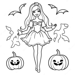 Barbie Halloween Ausmalbild 104712-42455