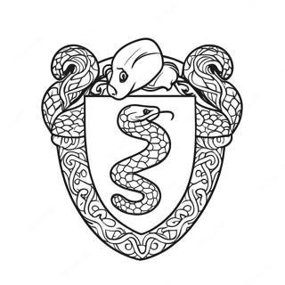 Slytherin Wappen Mit Schlange Ausmalbild 104764-42497