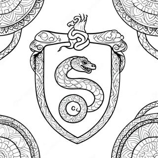 Slytherin Wappen Mit Schlange Ausmalbild 104764-42500