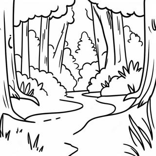 Ausmalbild Des Lebhaften Waldes Im Nationalpark 105050 42726