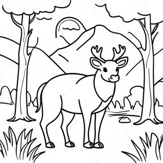 Ausmalbild Des Wildtiere Abenteuers Im Nationalpark 105051-42729