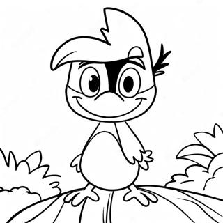 Frohlicher Woody Woodpecker Ausmalbild 105462-43061