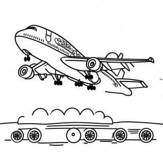 A380 Flugzeug Ausmalbilder
