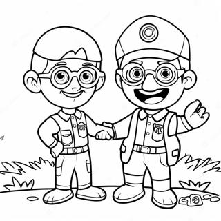 Blippi Und Meekah Farben Erkunden Ausmalbild 105590-43158