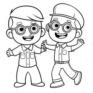 Blippi Und Meekah Ausmalbilder