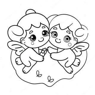 Verspielt Valentinstag Amor Ausmalbild 105666 43218