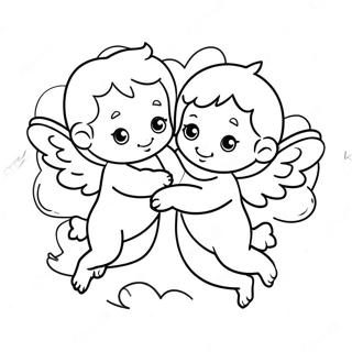 Verspielt Valentinstag Amor Ausmalbild 105666 43220