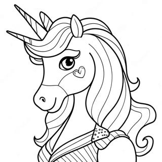 Barbie Einhorn Ausmalbilder