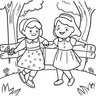 Verspieltes Trinity Und Madison Im Park Ausmalbild 105796 43320