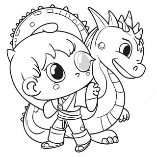 Anime Junge Mit Drachenbegleiter Ausmalbild 105822-43337