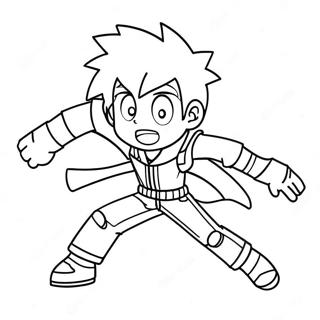 Anime Junge In Actionpose Ausmalbild 105823-43341