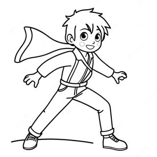 Vollkörper Anime Junge Ausmalbilder