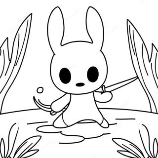 Hollow Knight Im Kampf Ausmalbild 105923-43410