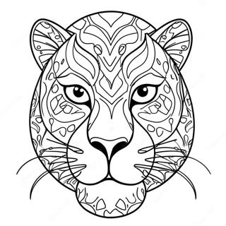 Schwarzer Panther Tier Ausmalbild 106154-43586