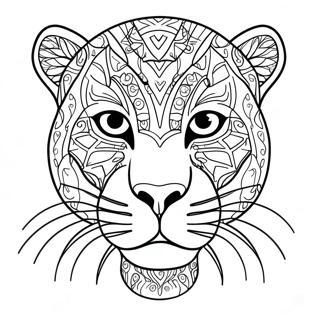 Schwarzer Panther Tier Ausmalbild 106154-43587