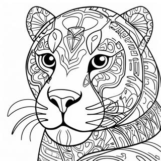 Schwarzer Panther Tier Ausmalbild 106154-43588