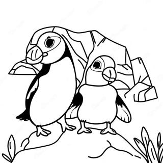 Frohliche Puffin Rock Freunde Ausmalbild 106209 43639