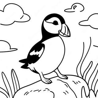 Verspielte Puffin Rock Tiere Ausmalbild 106210 43642