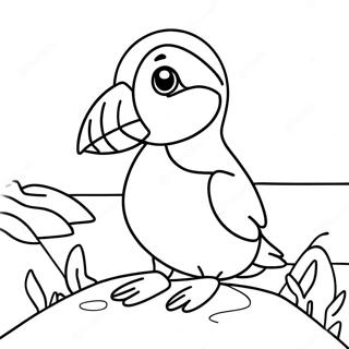 Verspielte Puffin Rock Tiere Ausmalbild 106210 43643