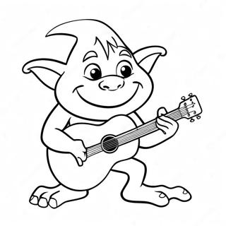 Floyd Der Troll Spielt Gitarre Ausmalbild 106336-43729