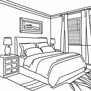 Modernes Realistisches Schlafzimmer Ausmalbild 106466-43835