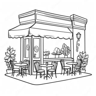 Charmantes Vintage Cafe Ausmalbild 106876-44162