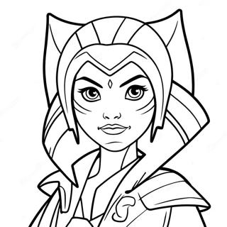 Ahsoka Tano In Jedi Roben Ausmalbild 107257 44461