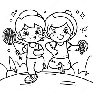 Frohliche Kinder Beim Sport Ausmalbild 107386-44562