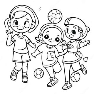 Frohliche Kinder Beim Sport Ausmalbild 107386-44564