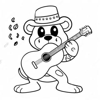 Glamrock Freddy Mit Gitarre Ausmalbild 107591-44718