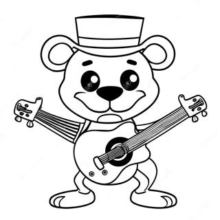 Glamrock Freddy Mit Gitarre Ausmalbild 107591-44719