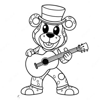 Glamrock Freddy Mit Gitarre Ausmalbild 107591-44720