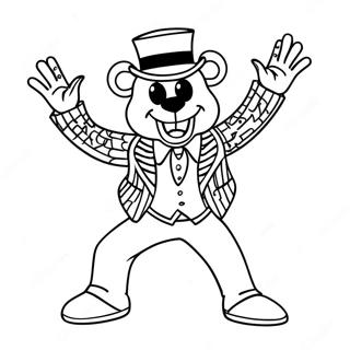 Glamrock Freddy Tanzen Ausmalbild 107592-44724