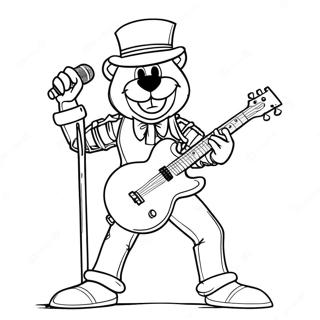 Glamrock Freddy Im Konzert Ausmalbild 107593-44726