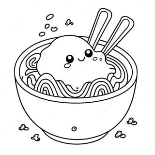 Niedliche Ramen Nudeln Ausmalbild 107615-44733