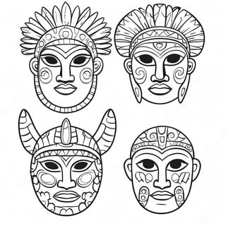 Azteken Ausmalbilder