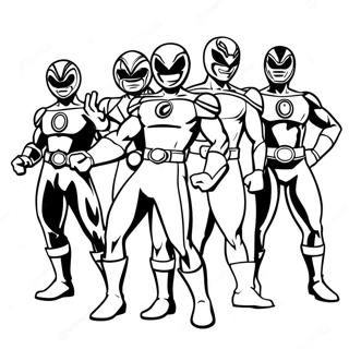 Mighty Morphin Power Rangers Team Ausmalbild 10792-1130
